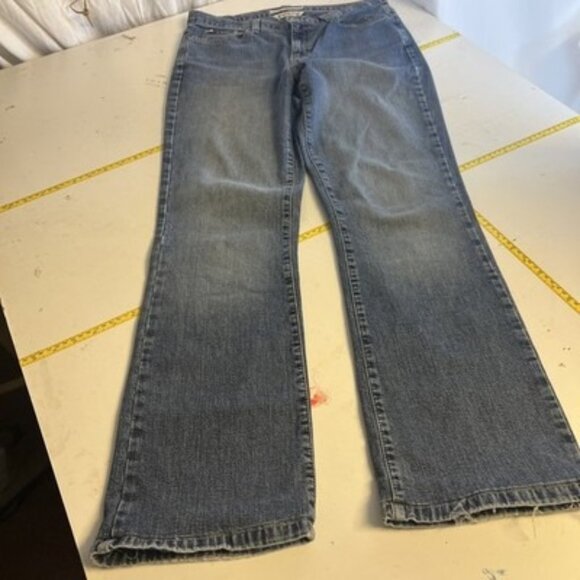 Tommy Hilfiger Jeans Womens 8 Blue Hipster Boot Cut Denim Jeans 2005 Y2K - Picture 1 of 11
